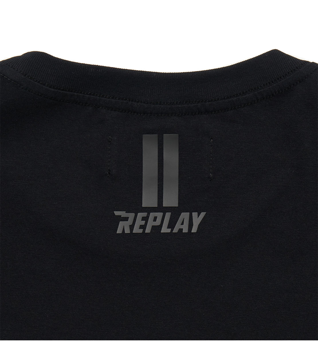 REPLAY MOTORCYCLE ガーメントダイ ロゴプリントTシャツ 詳細画像 ブラック 6